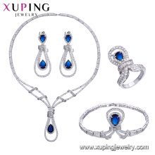 Set-59 Xuping Modeschmuck, China Großhandel Rhodium überzogener Luxussatz